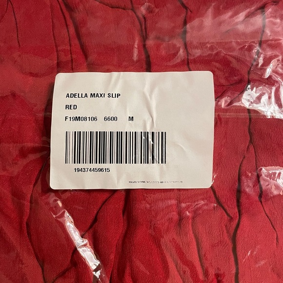 NWT Free People Adella Maxi Slip Dress In Red Size M - Picture 6 of 8